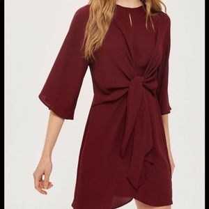 Topshop Knot Front Mini Dress
